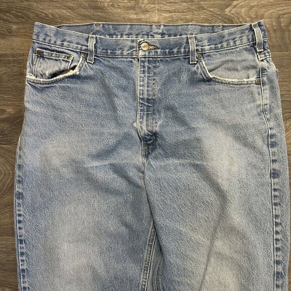 Carhartt B160 DST Jeans 40x34 Light Wash Straight Fit Durable Workwear Denim - Picture 4 of 12